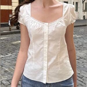 Brandy Melville Odette Lace top NWT